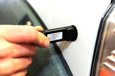 Insert the wire and Vertex self-contained control module into fender.