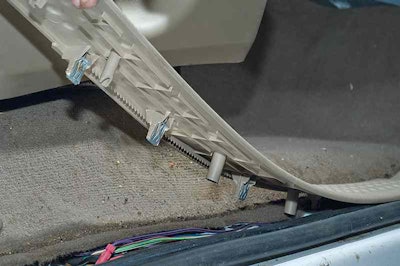 Remove the step plate inside each door and roll back the carpet to see if rust/mud are evident.