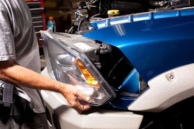 Remove the headlights and taillights.