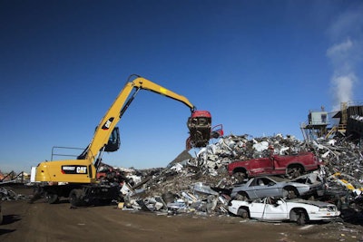 1 Cat Mh3027 Wheeled Material Handler In Scrap Application C10369426