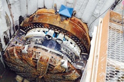 Bertha, the world’s largest tunnel boring machine undergoes repairs via a 120-feet-deep access pit in 2015. Credit: WSDOT Flickr