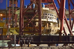 Big Bertha’s cutterhead lifted for repairs