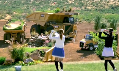 Caterpillar Driving Range Golf Built For It Trial