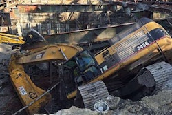 Excavator fall in Massachusetts bridge