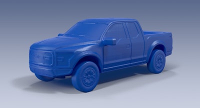 3D printed model of the Ford Raptor F-150 from the Ford 3D Store.