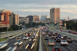 Interstate 35 through East Austin, Texas.
