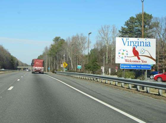 Virginia welcome sign