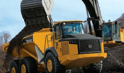 Deere 410E articulated dump truck