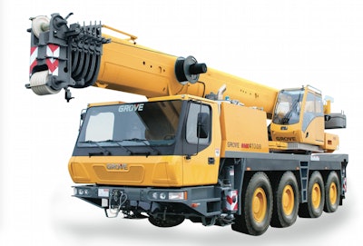 The Grove GMK4100B will soon shed it’s yellow coat of paint for fatigues.