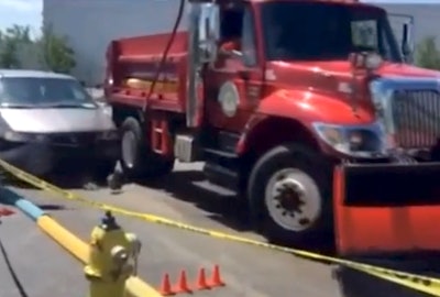 Reporter snow plow damage