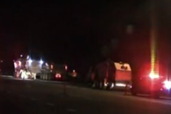 A still from KOIN TV footage at the scene of the accident.