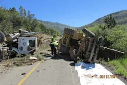 Semi backhoe haul crash Utah 1