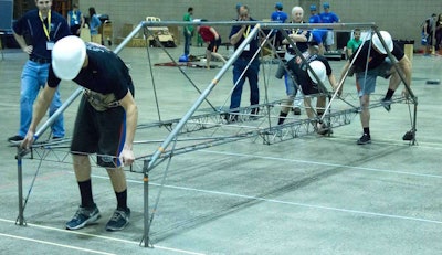 University of Florida students compete in the 2015 National Student Steel Bridge Competition.