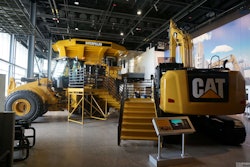 The main room of the Caterpillar Visitors Center at its Peoria, Illinois, HQ.