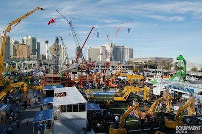 A look at the main lot of ConExpo 2014 in Las Vegas.