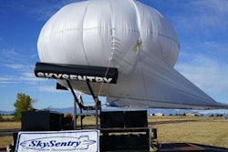 SkySentry’s Tactically Expedient Aerostat. Photo credit: SkySentry