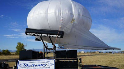 SkySentry’s Tactically Expedient Aerostat. Photo credit: SkySentry