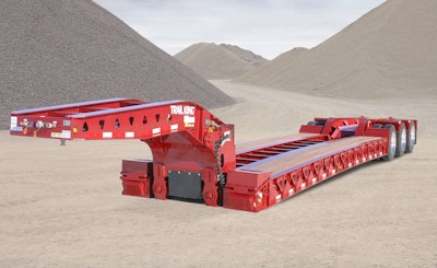 Trail King’s TK110HDG hydraulic detachable gooseneck lowboy.