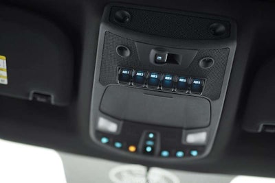 The all-new F-150 Raptor houses auxiliary switches to control aftermarket equipment such as lights or an air compressor out of the driver's way mounted in the cab's overhead console, similar to a fighter plane.