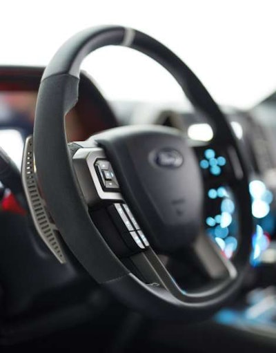 All-new F-150 Raptor's interior design showcases craftsmanship in each component to create a comfortable, quality interior for driver and passengers on-road and off-road.