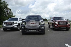 2016 GMC Sierra (L to R) SLT, Denali and All Terrain