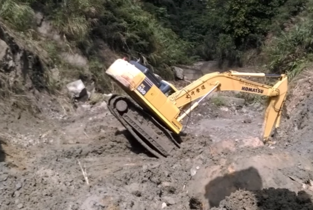 Extreme excavator operation