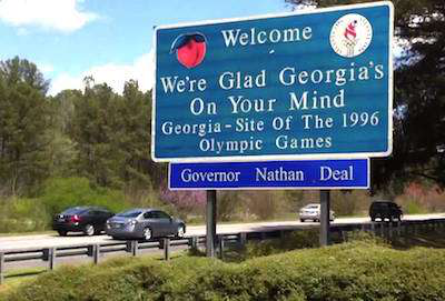 Georgia welcome sign highway