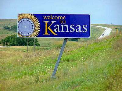 Kansas welcome sign