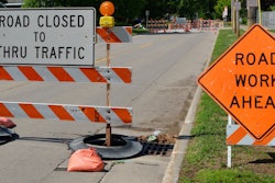 Road Closed work zone construction