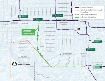 Map of the extension from ADOT.