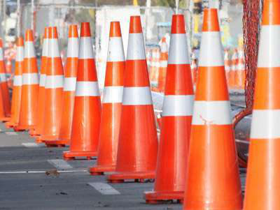 Road Work Cones Construction