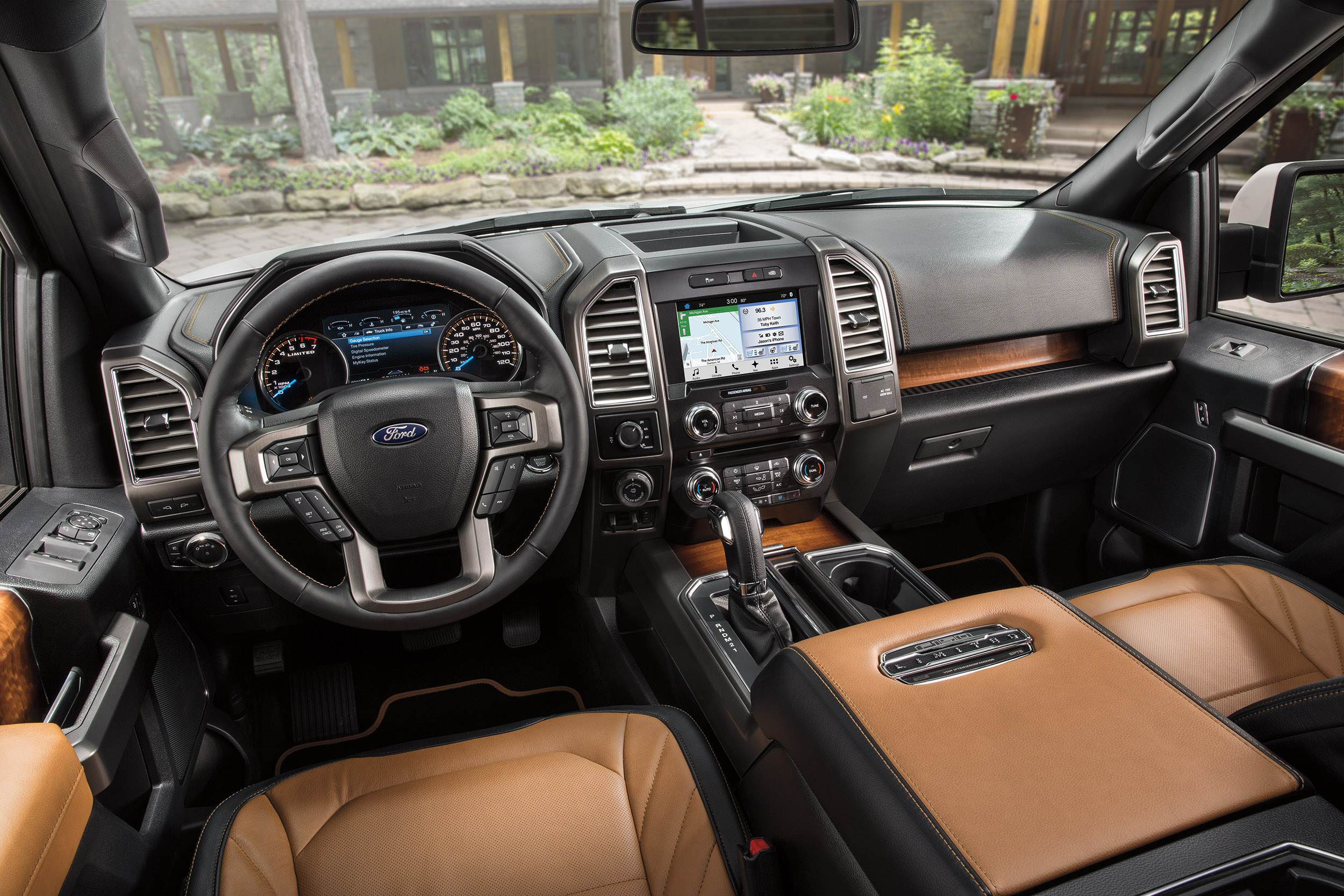 Luxury abounds inside the F-150 Limited cabin.