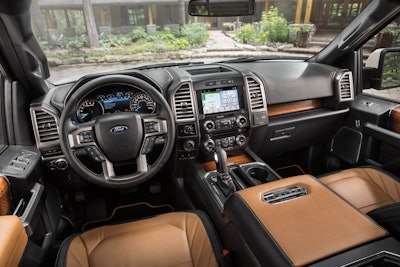 Luxury abounds inside the F-150 Limited cabin.