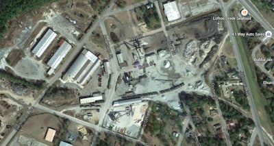 Google Earth image of East Coast Asphalt, Waycross, Georgia.