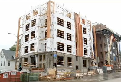 Lord fell 60 feet at an apartment complex in Madison where he was working as a framer. Photo Credit: Still from WKOW TV footage