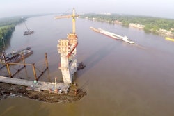 Ohio River River Bridges drone progress