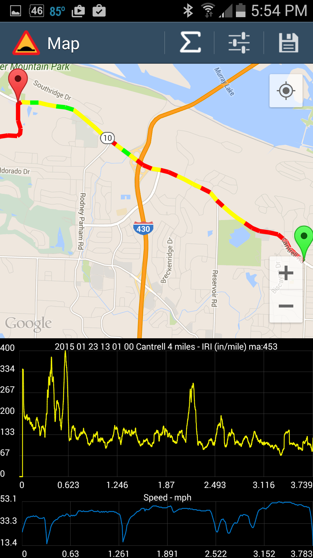 Sample RoadBump Screen