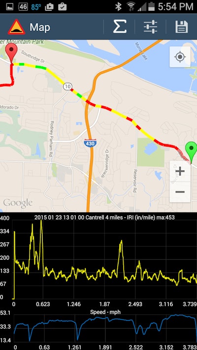 Sample RoadBump Screen
