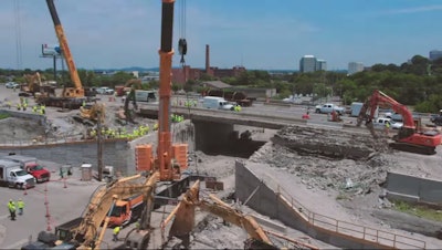 Screen shot from the Fast Fix 8 construction time-lapse video.