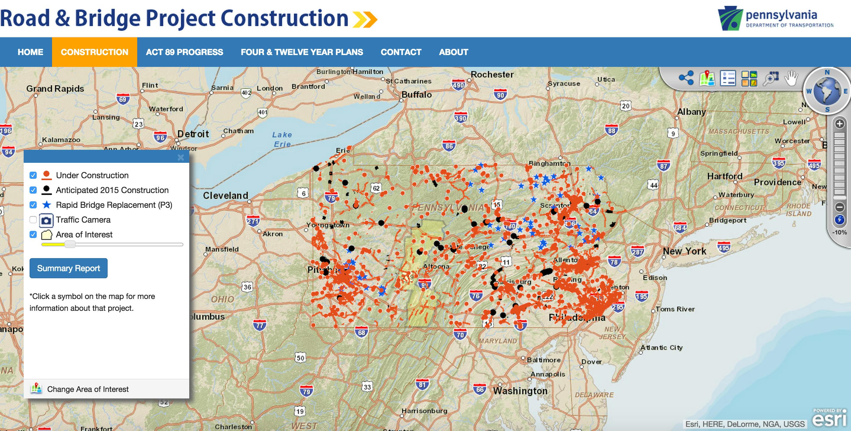 PennDOT launches online map that details road and bridge work 