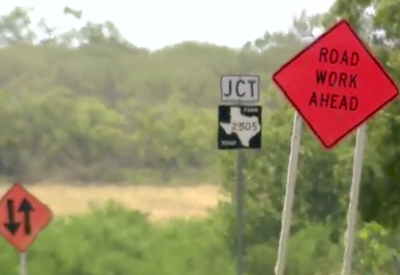 Texas highway work zone