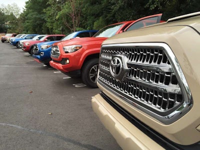 New grille, bumpers, fender flares and headlights give the 2016 Tacomas a bolder, sportier look.
