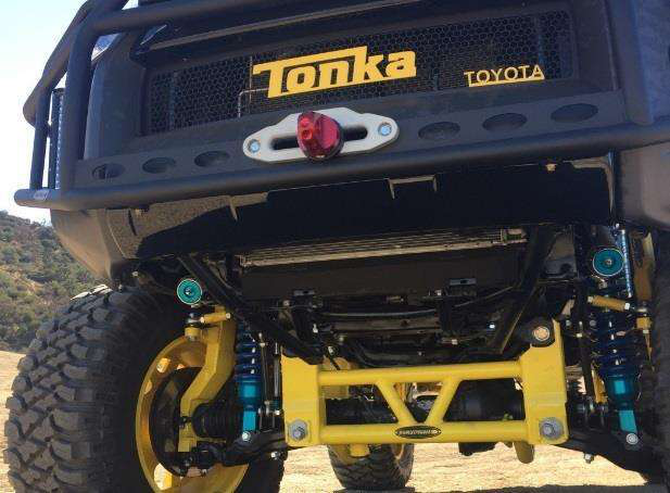 TONKA 4Runner boasts a roof top tent, a 10&rdquo; lift, 38&rdquo; tires, custom suspension, custom interior seats, and a Funrise-designed custom wrap.