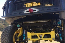 TONKA 4Runner boasts a roof top tent, a 10” lift, 38” tires, custom suspension, custom interior seats, and a Funrise-designed custom wrap.