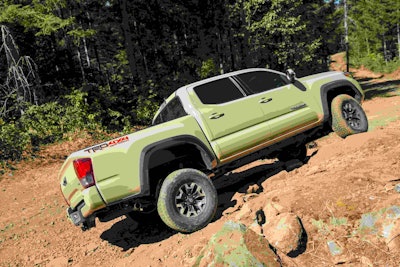 Locking rear diff, crawl control, and tuned Bilstein suspension give 2016 Tacoma TRD Off-Road models the edge over all other mid-size pickups.