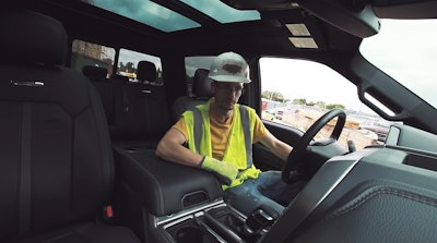 F-150 construction worker back massage