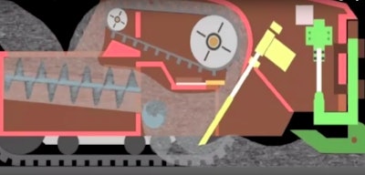 A rendering of the internal mechanisms of Advanced Paving’s 3D paver concept