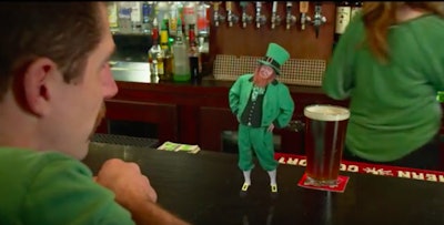 Screenshot from the Idaho Transportation Department’s St. Patrick’s Day-themed ad discouraging impaired driving.
