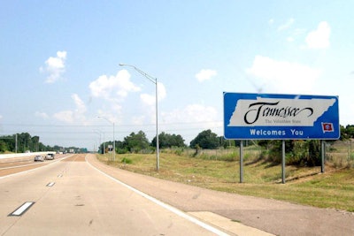 Tennessee welcome sign interstate