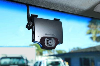 One lens looks at the driver, the other looking forward at the road. The camera records continuously but only saves the video when there is an incident.